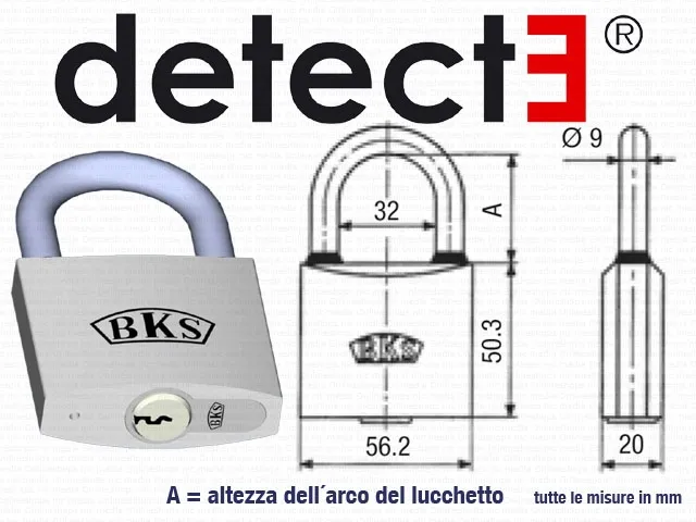 Cadenas BKS Detect 3 avec 3 Clés