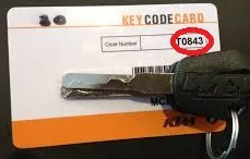 Taille de clé KTM sur code