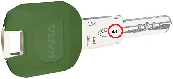 Copie de clé KABA Matrix PLUS 43
