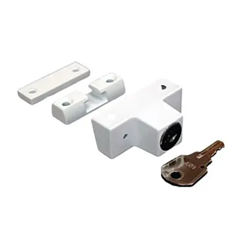 Serrure de sécurité pour finestra, colore bianco, avec 2 Clés