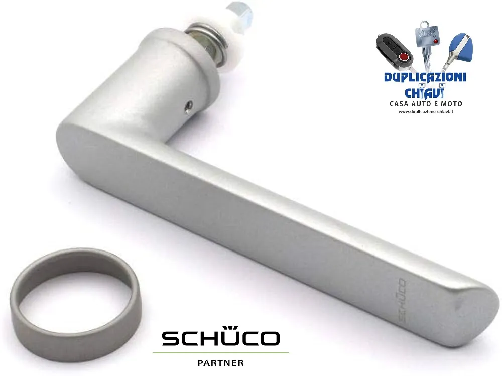 Poignée Schüco colore argent innesto 247001